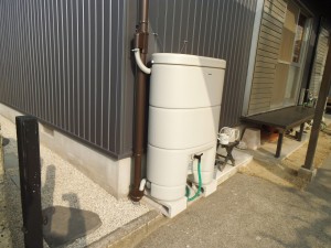 雨水貯留タンク（パナソニック　レインセラー１５０）刈谷市からの補助金もございました。